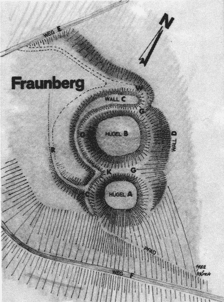Skizze des Burgstalls Fraunberg